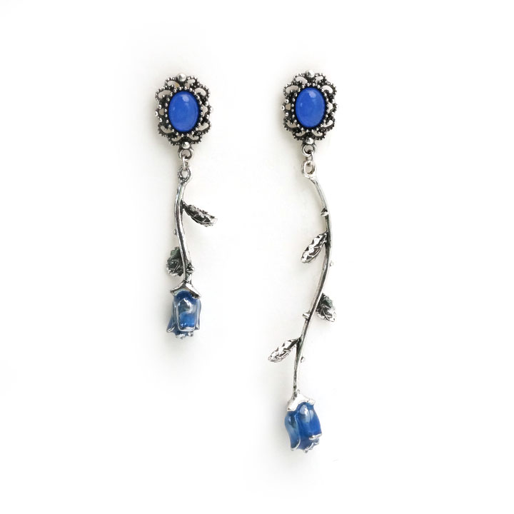 BLACKLABEL】 ゴシックローズアンバランスピアス