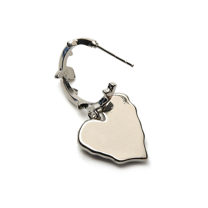 L_MODE】dark heart hoopピアス