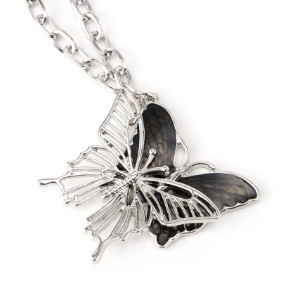 M　バタフライネックレス 楽天市場】【Butterfly Pave Necklace】 K10/K18/Pt900