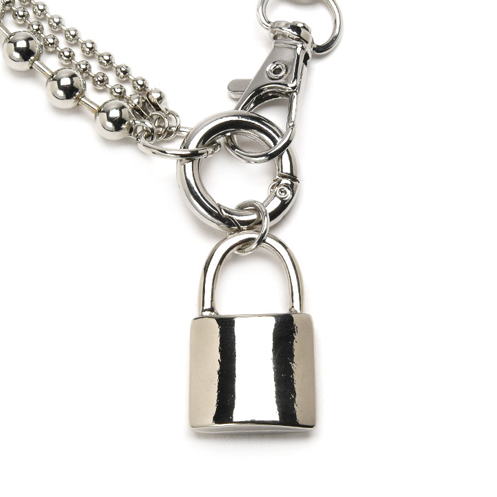 南京錠ボールチェーンネックレス