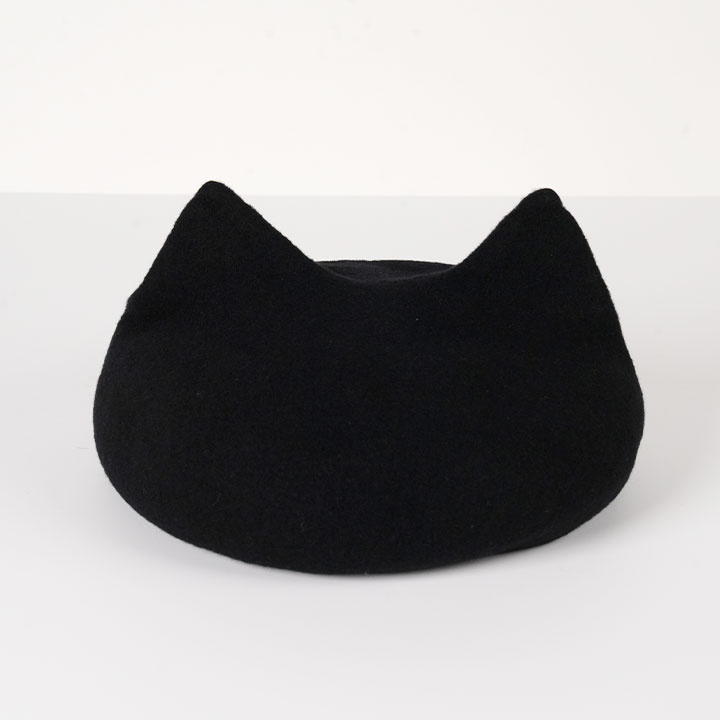 haihai ベレー帽 ベレー 猫耳 黒猫