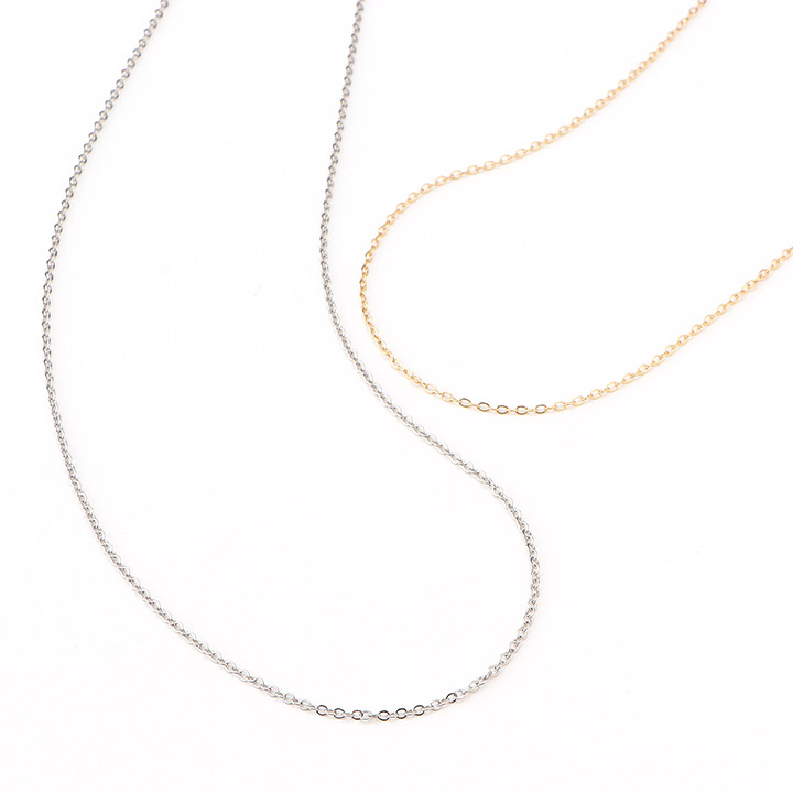 選べるアクセサリー】ステンレス極細ネックレスチェーン