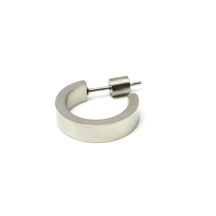 Amazon | [Puente] シルバー925 フープピアス 14mm ゴールド