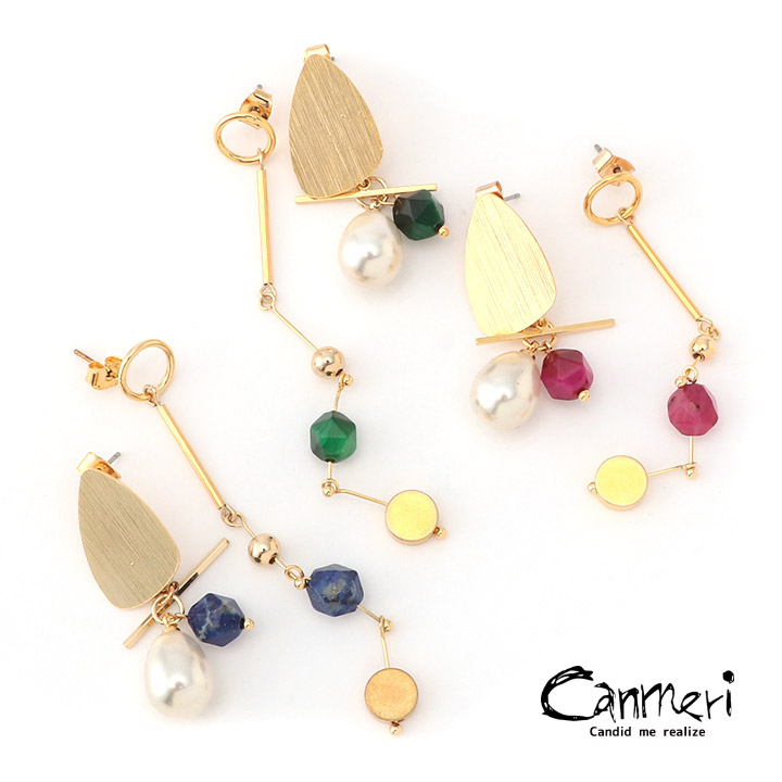 Canmeri ランダムアシンメトリーピアス