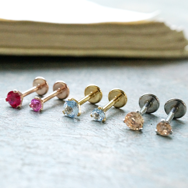 ボディピアス ピアス ラブレット 小ぶり 可愛い かわいい ジュエル きらきら キラキラ 14g 16g Medistore Medi Store